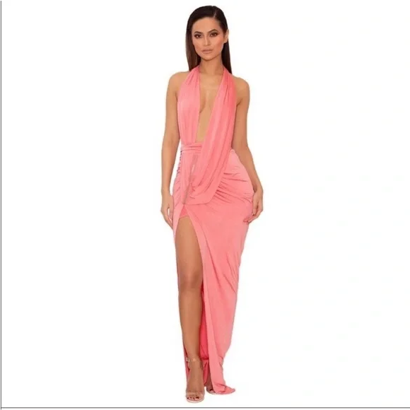 House of CB Dresses Nwt House Of Cb Coral Febe Wrap Zipper